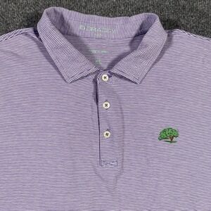 B. Draddy Mens XL Striped Pima Cotton Short Sleeve Golf Polo Shirt Made in Peru